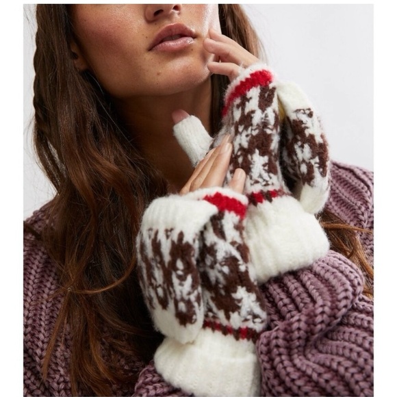 Free People First Frost Fairisle Gloves - Picture 8 of 11